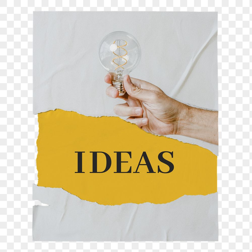 Ideas png poster, light bulb | Free PNG - rawpixel
