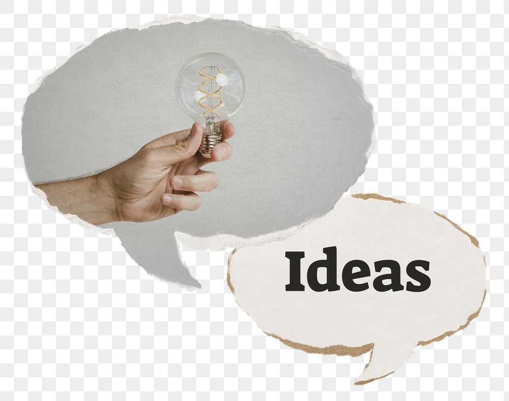Ideas png speech bubble sticker, | Free PNG - rawpixel