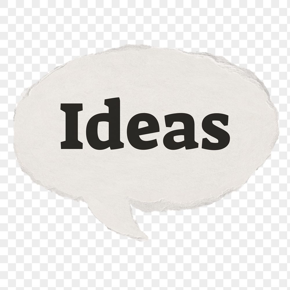 Ideas png speech bubble typography | Free PNG - rawpixel