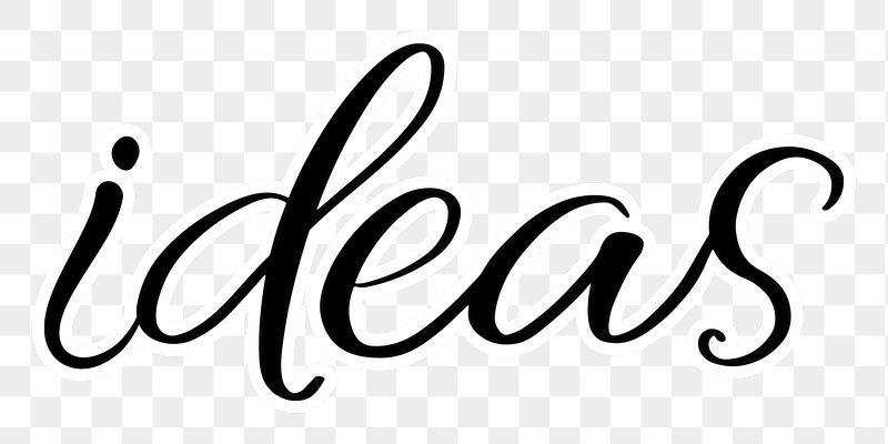 Ideas png word, minimal black | Free PNG - rawpixel