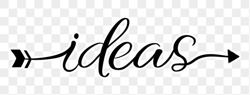 Ideas png word, minimal black | Free PNG - rawpixel
