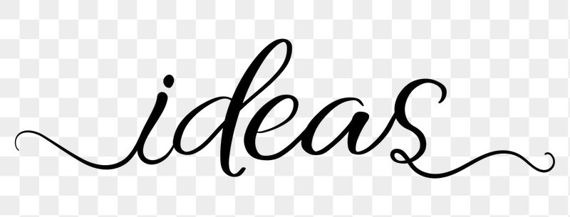 Ideas png word, minimal black | Free PNG - rawpixel