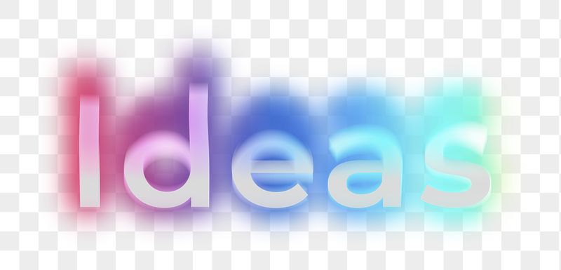 Ideas png word sticker, neon | Free PNG - rawpixel