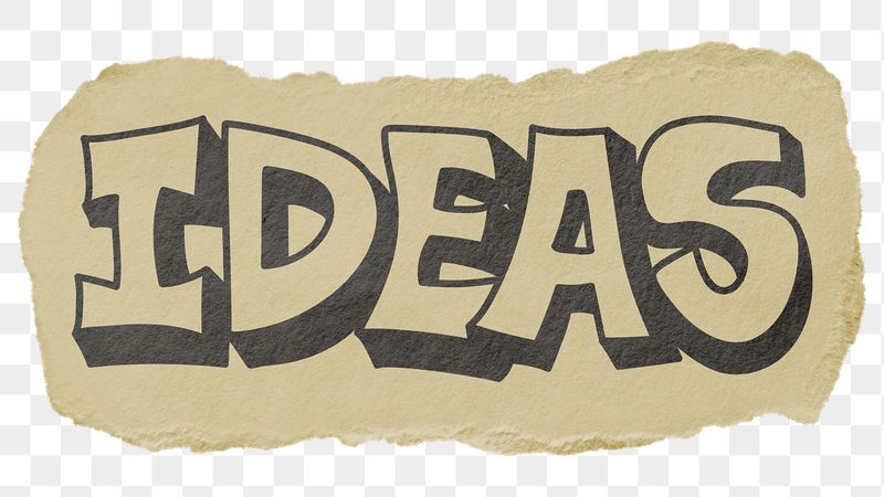 Ideas png word sticker, ripped | Free PNG - rawpixel