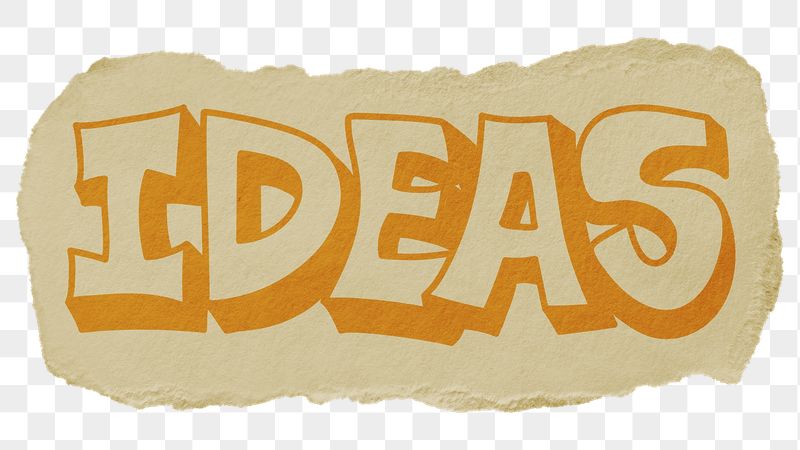 Ideas png word sticker, ripped | Free PNG - rawpixel