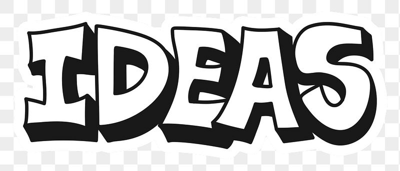 Ideas png word sticker typography, | Free PNG - rawpixel