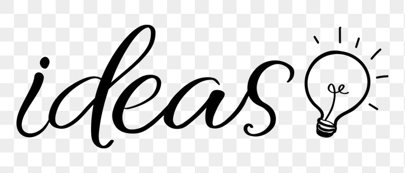 Ideas word png, minimal black | Free PNG - rawpixel