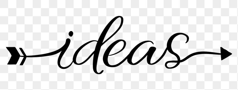 Ideas word png, minimal black | Free PNG - rawpixel
