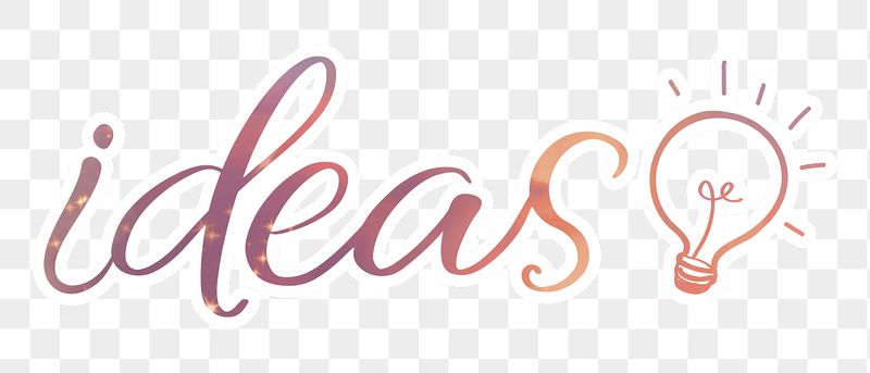 Ideas word png sticker, aesthetic | Free PNG - rawpixel
