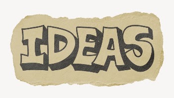 Ideas word sticker, ripped paper | Free PSD - rawpixel
