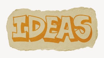 Ideas word sticker, ripped paper | Free PSD - rawpixel