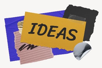 Ideas word typography, aesthetic paper | Free PSD - rawpixel