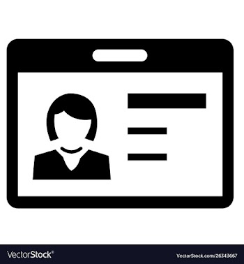 Identity card icon vector image