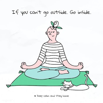 If you can't go outside, go inside doodle vector | Free  vector - 2302336
