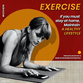 If you must stay at home, maintain a healthy lifestyle template source.. | Free  illustration - 2322984