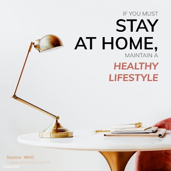 If you must stay home, maintain a healthy lifestyle social template so.. | Free  vector - 2318824