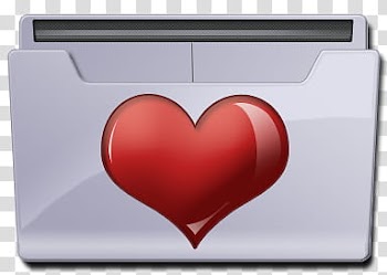 II, red and white heart shape decor transparent background PNG clipart