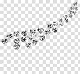 III, pile of silver hearts illustration transparent background PNG clipart