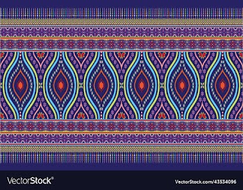 ikat geometric folklore ornament with diamonds