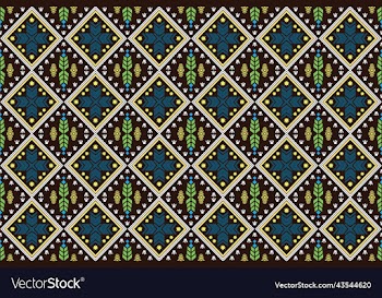 ikat geometric folklore ornament with diamonds