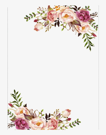 çikolatadenizi - Floral Wedding Invitation Border PNG Image ...