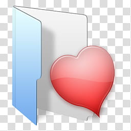IKons s, red heart and folder transparent background PNG clipart