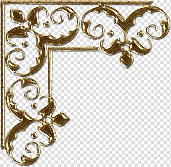 Ilam Frames , gold corner transparent background PNG clipart