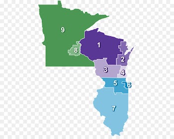 Illinois Missouri Minnesota Map Vector graphics - bios map 