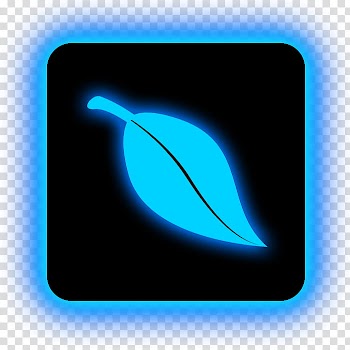 Illuminate , black and blue leaf illustration inside frame transparent background PNG clipart