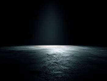 Illuminated Black Floor in Dark Environment