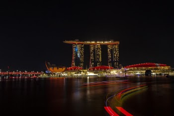 Illuminated Buildings In The City