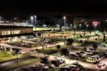 Illuminated City at Night