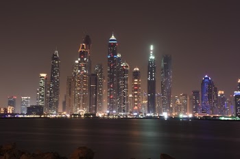 Illuminated City at Night
