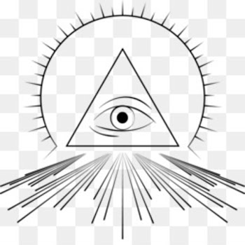 Illuminati T-shirt Eye of Providence Logo Symbol - milk spalsh 