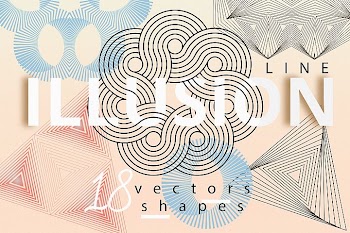 Illusion linear geometric shapes
