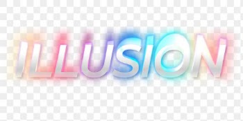 Illusion PNG lettering, in psychedelic glitch… | Free stock illustration | High Resolution graphic
