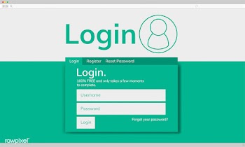 Illustraion of account login template | Free stock vector - 395265