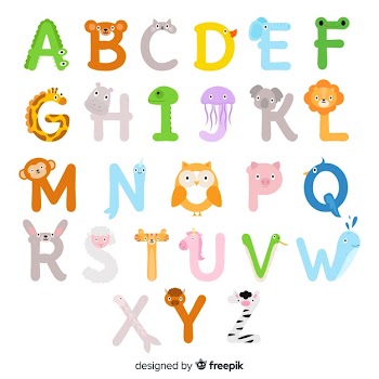Illustrated animal alphabet from a to z Free Vector