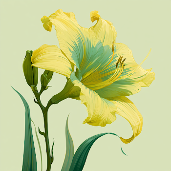 Illustrated Daylily 'See You Tomorrow'