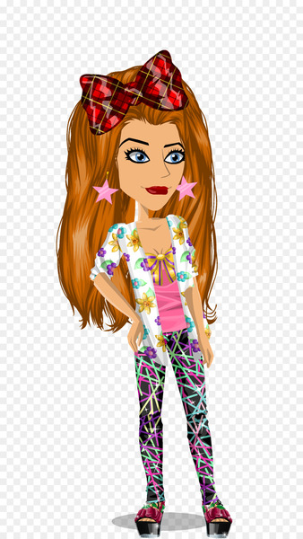 Illustration Brown hair Barbie Cartoon Character - moviestarplanet streamer 