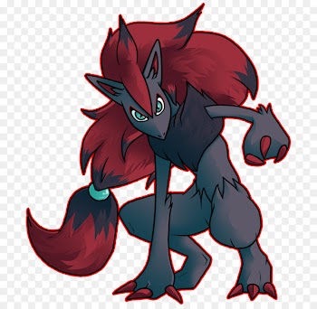 Illustration Carnivores Demon Clip art RED.M - zoroark streamer 