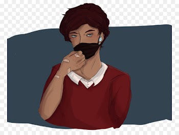 Illustration Cartoon Facial hair Thumb Maroon - bandage poster 