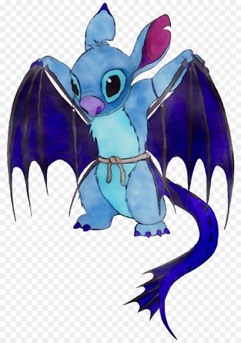 Illustration Cartoon Purple Fish Demon -  