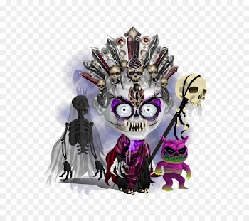 Illustration Character Purple Skull Fiction - banjo bubble 