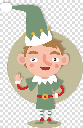 Illustration, Christmas Elf pattern transparent background PNG clipart