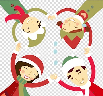 Illustration, Christmas Happy family background transparent background PNG clipart