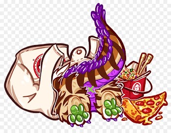 Illustration Clip art Food Animal Purple - afraid stamp 