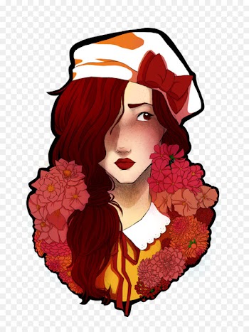Illustration Clip art Red hair Character Headgear - dhalia pictogram 