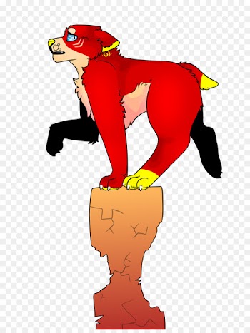 Illustration Clip art Superhero RED.M - balancing mockup 