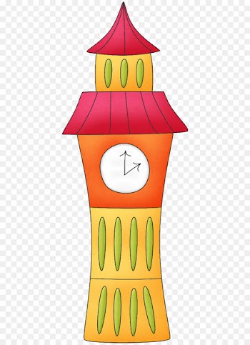 Illustration Clip art Yellow Product design - clocktower streamer 